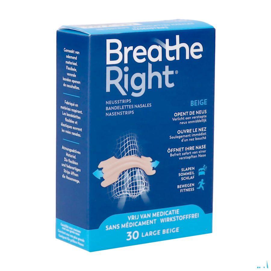Breathe Right Tan Large 30 Pack