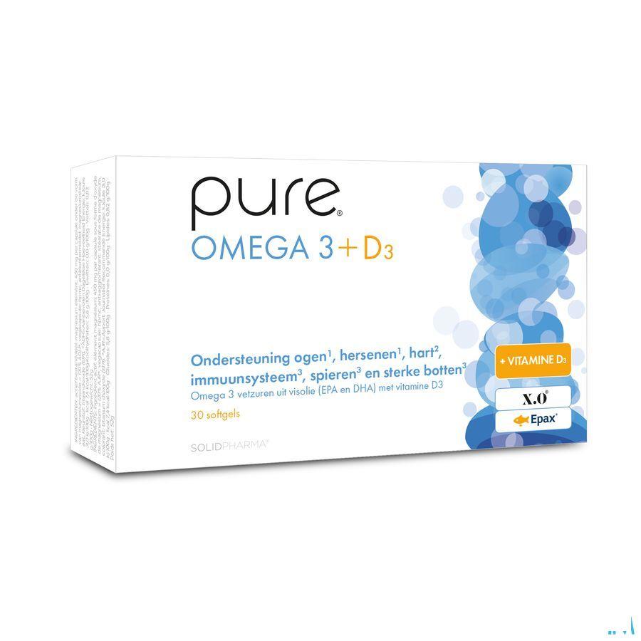 Pure Omega 3 + D3 Softgels 30