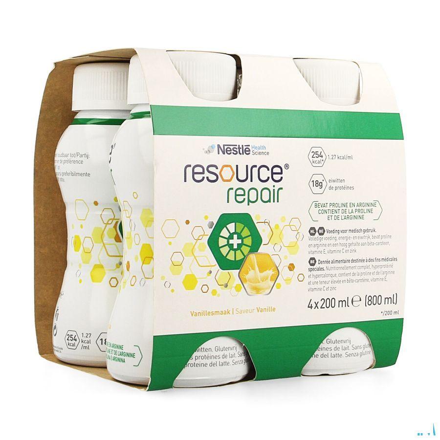 Resource Repair Vanille Fles 4x200 ml  -  Nestle