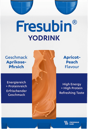 Fresubin Yodrink Peche-abricot Easy Bottle 4x200 ml  -  Fresenius