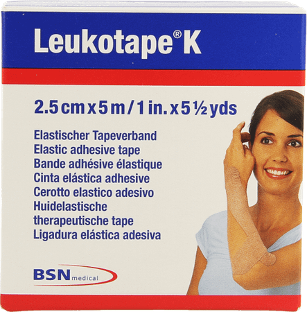 Leukotape K Kleefwindel Elast Huid 2,5cm x 5m 1