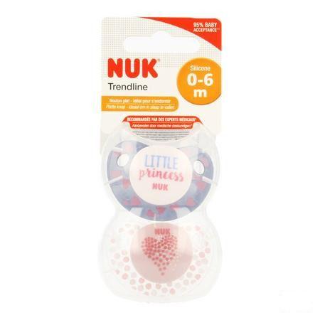 Nuk 2 Fopspenen Trendline Day Maat 1 Meisje  -  Eureka Pharma