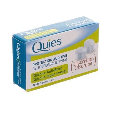 Quies Gehoorbescherming Tegen Lawaai Silic.3 Paar  -  Quies