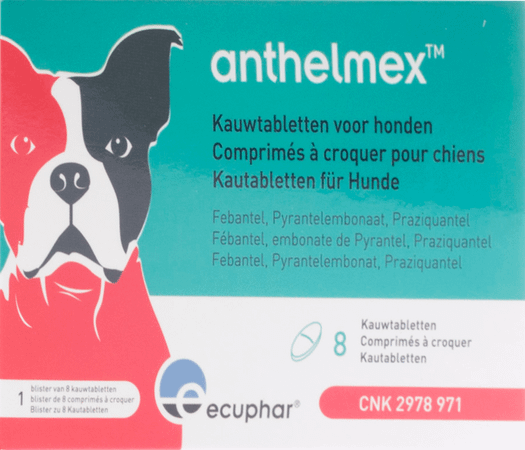 Anthelmex Kauwtabletten Hond 8  -  Ecuphar