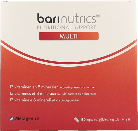 Barinutrics Multi Caps 180  -  Metagenics Belgium