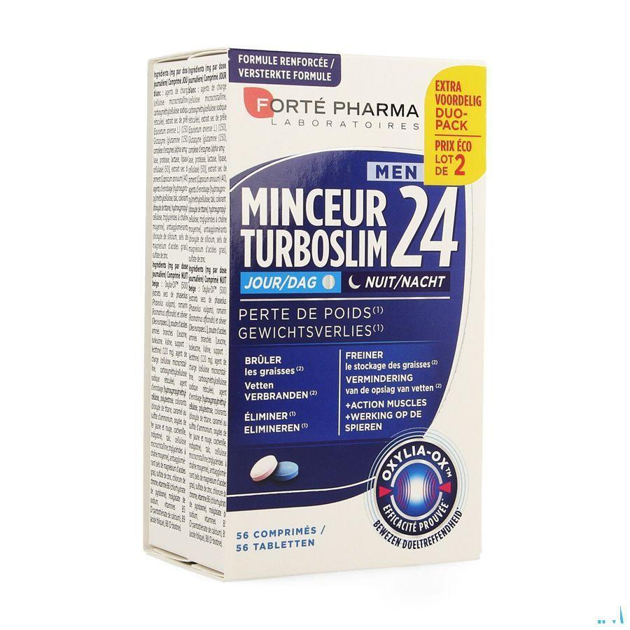 Turboslim 24 Dag/nacht Men Tabletten 2x28  -  Forte Pharma