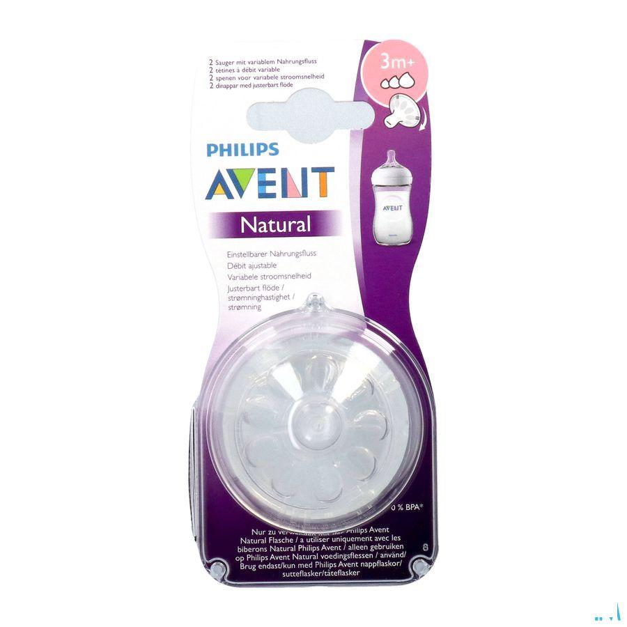 Philips Avent Natural 2.0 Zuigspeen Variabel Scf045/27  -  Bomedys