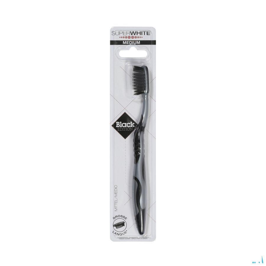 Superwithe Tandenborstel Black Edition Medium