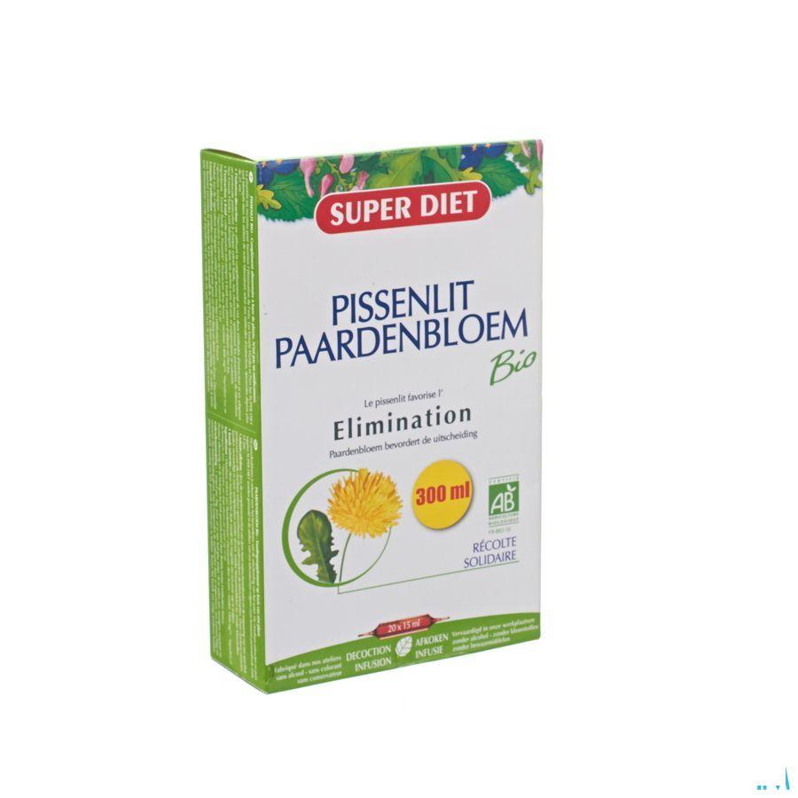 Super Diet Pissenlit Bio Ampoule 20x15 ml  -  Superdiet Laboratoires