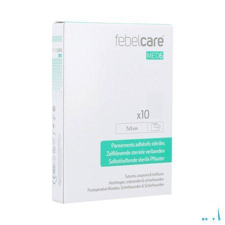 Febelcare Med6 Pansem. Adhesifs Steril. 7x5cm 10pc