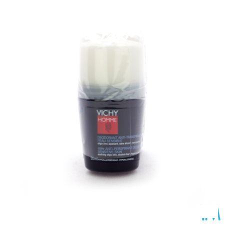 Vichy Homme Deo Gev Huid 48u Roller Duo 2x50 ml  -  Vichy