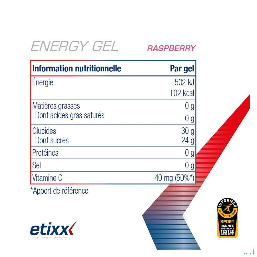 Etixx Energy Gel Raspberry 12X40 ml  -  Ceres Pharma