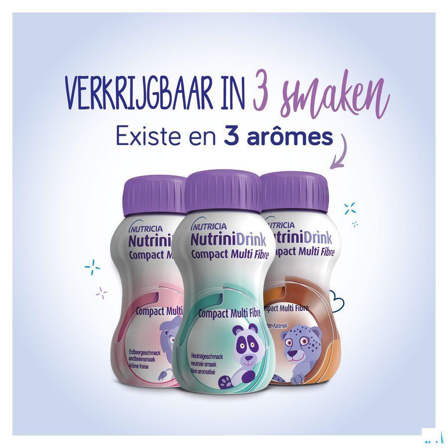 Nutrinidrink Compact Multi Fibre Aardbei 4x125 ml  -  Nutricia