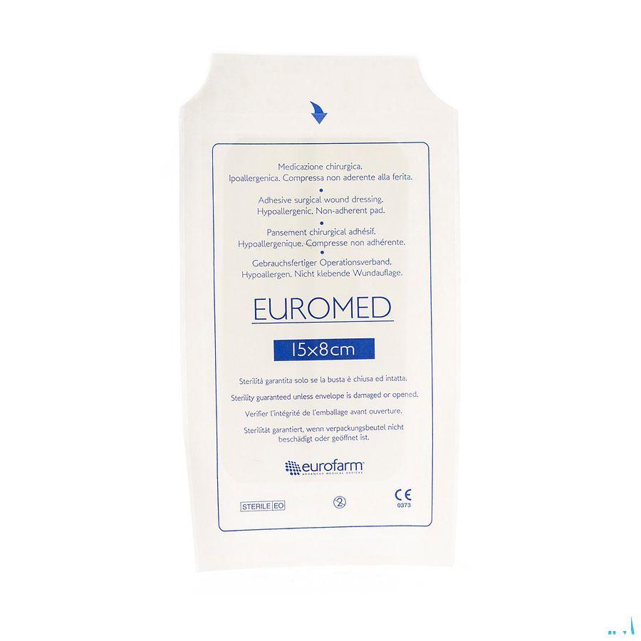 Euromed 8x15cm 1 Eilandpleister Adhesive Steriel  -  I.D. Phar