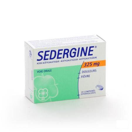 Sedergine 325 mg Comprimes Effervescents 20