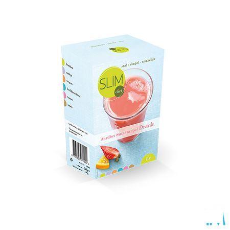 Slimdiet Drank Aardbei-sinaas Zakje 5x25 gr  -  Slimdiet Bv