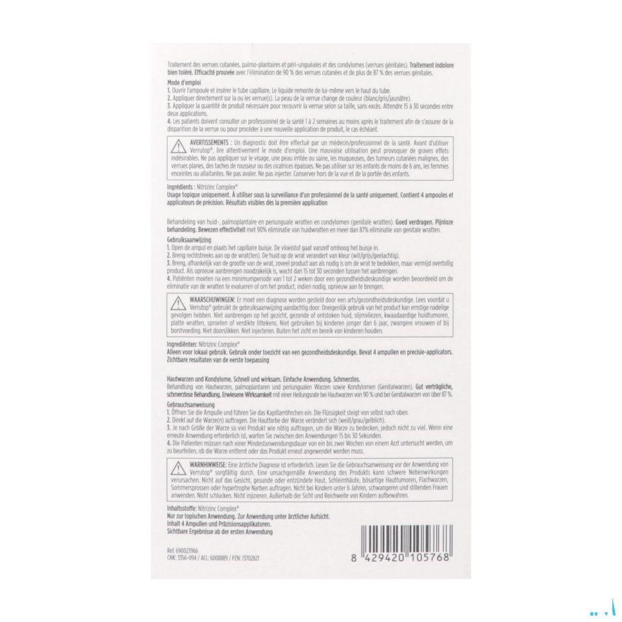 Isdin Verrutop Warts Oplossing Ampullen 4x0,1ml  -  Isdin