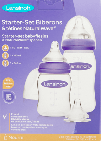Lansinoh Starter Set Biberons+Tetine Natural Wave  -  Lansinoh