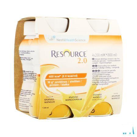 Resource 2.0 Ananas-mango 4x200 ml 12314415  -  Nestle