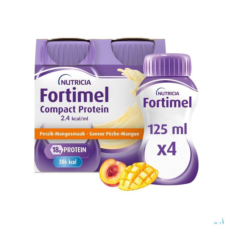 Fortimel Compact Protein 2.4Kcal Pech & Mang 4X125ml