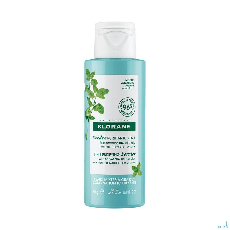 Klorane Gezicht Munt Aquatic Zuiverend Poeder 50 g