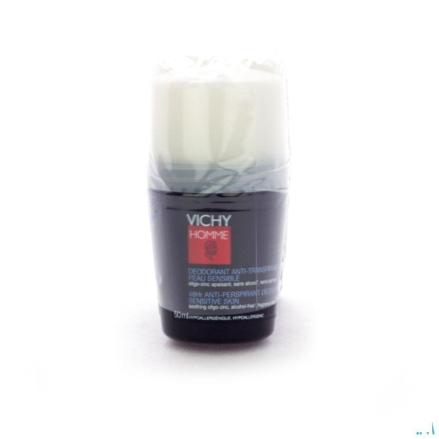 Vichy Homme Deo Gev Huid 48u Roller Duo 2x50 ml  -  Vichy