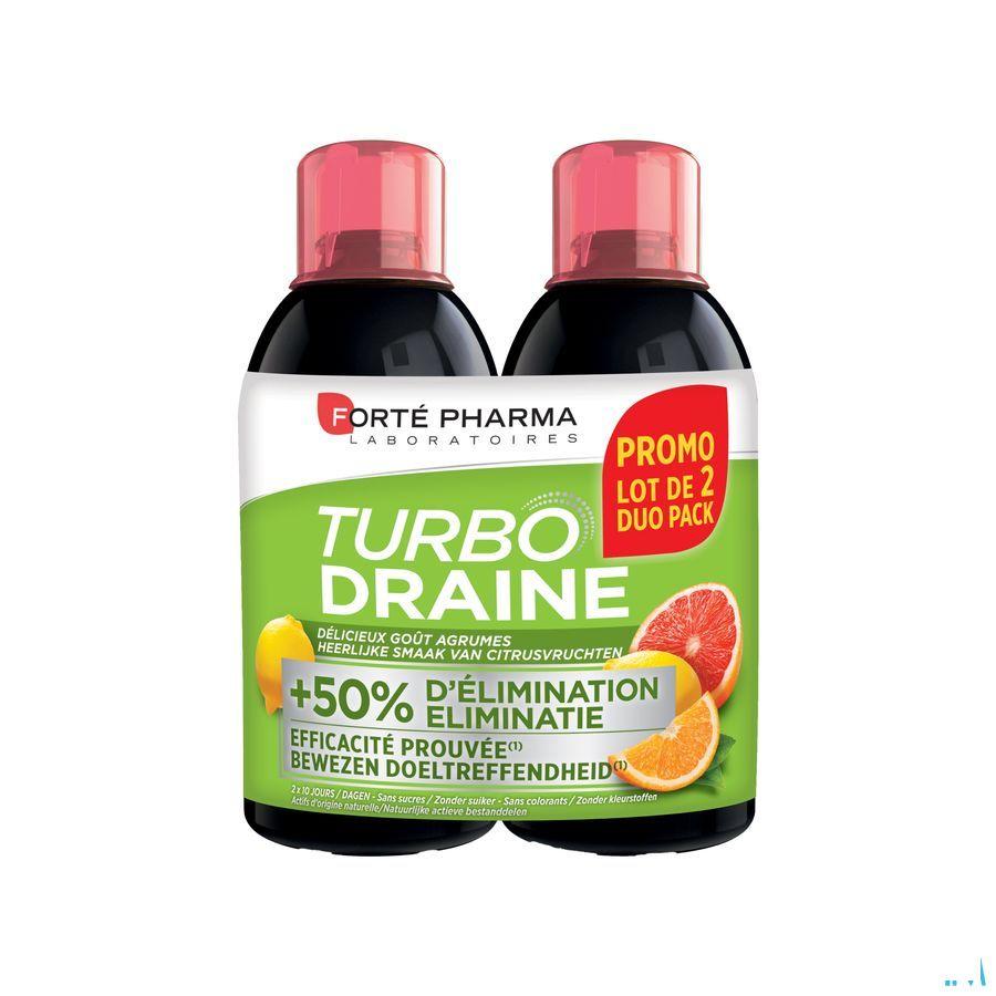 Turbodraine Citrusvruchten 2x500 ml  -  Forte Pharma