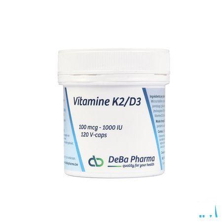 Vitamine K2/D3 100 Mcg/1000 U.I Caps 120  -  Deba Pharma