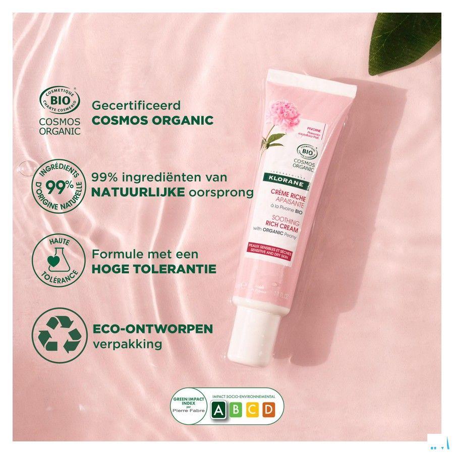 Klorane Visage Cr Riche Pivoine Bio 40 ml