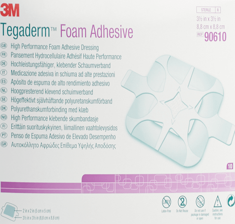 Tegaderm Foam Dressing Adh 8,80 x  8,80cm 10 90610