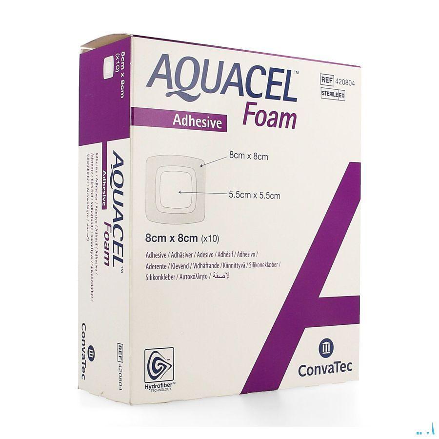 Aquacel Pansement Mousse Adh Hydrofiber 8,0 x  8,0Cm 10