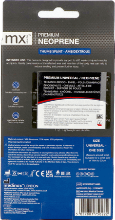 Pharmex m x  Duimbrace Neopreen Universeel One Size