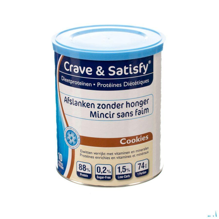 Crave & Satisfy Dieetproteinen Cookies Pot 200 gr