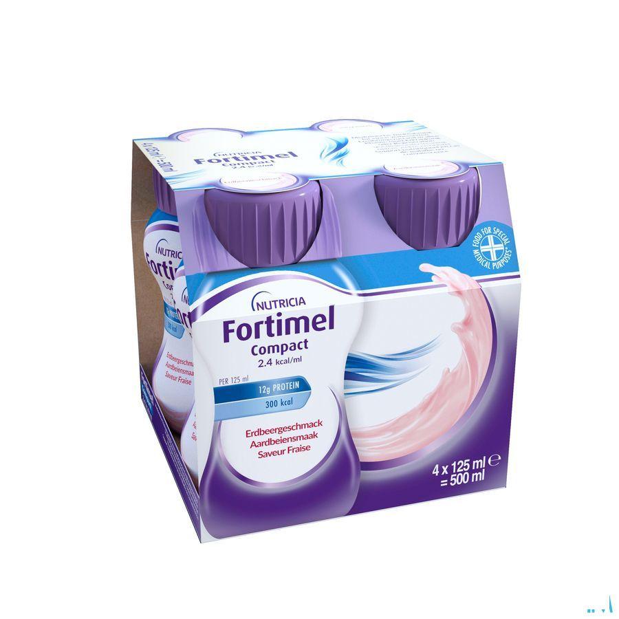 Fortimel Compact 2.4Kcal Aardbei 4X125 ml  -  Nutricia