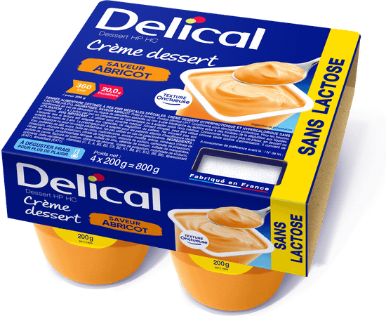 Delical Creme Dessert Hp-Hc Z/Lact.Abrik 4X125G 