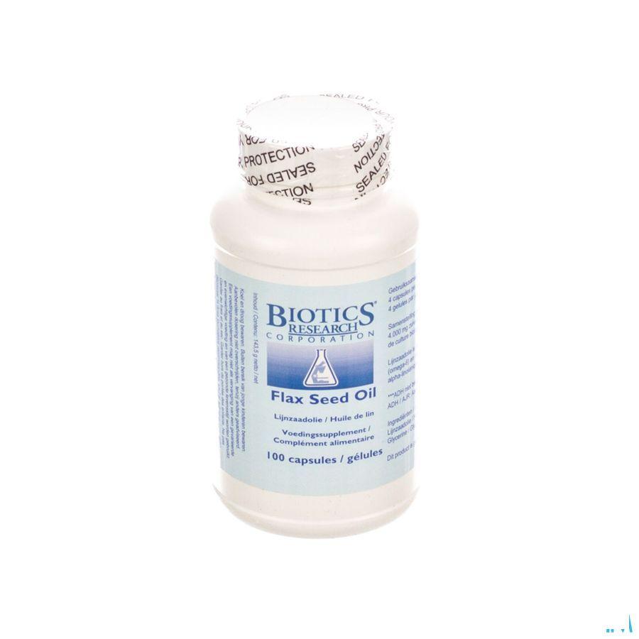 Biotics Flax Seed Oil 100 softgels  -  Energetica Natura