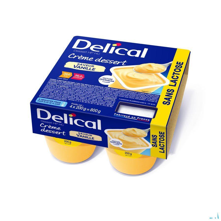 Delical Creme Dessert Hp-Hc S/Lact.Vanil 4 x 125 gr