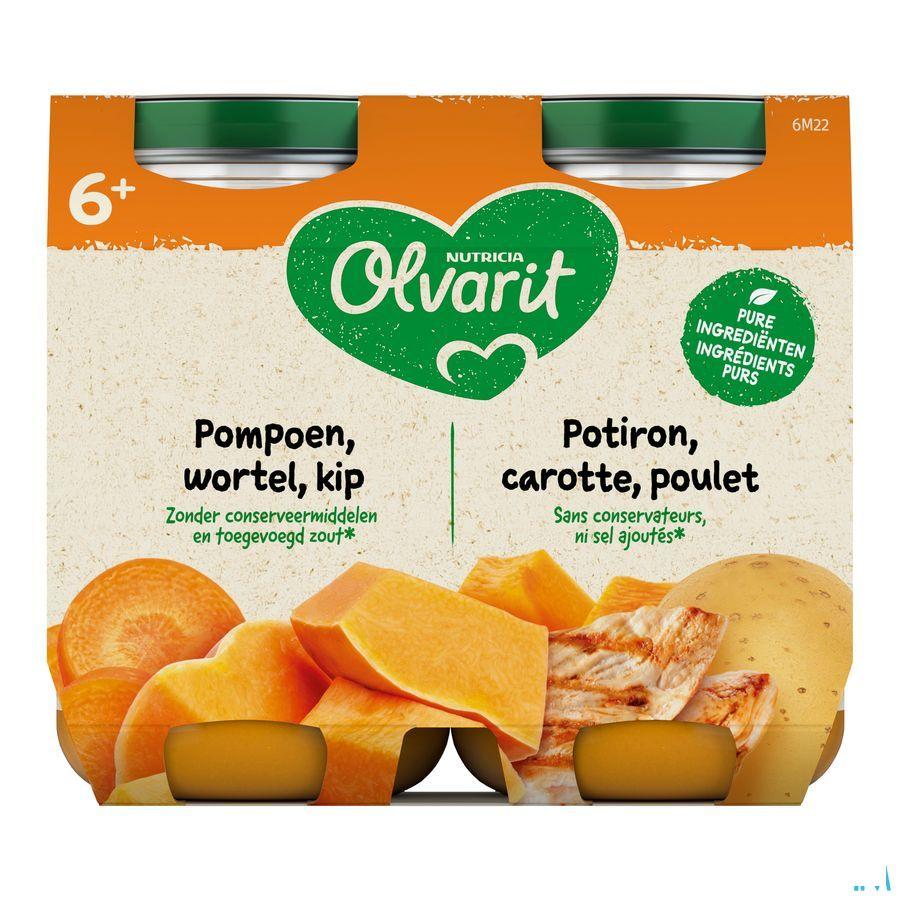 Olvarit Pompoen Wortel Kip 2x200 gr 6m02  -  Nutricia