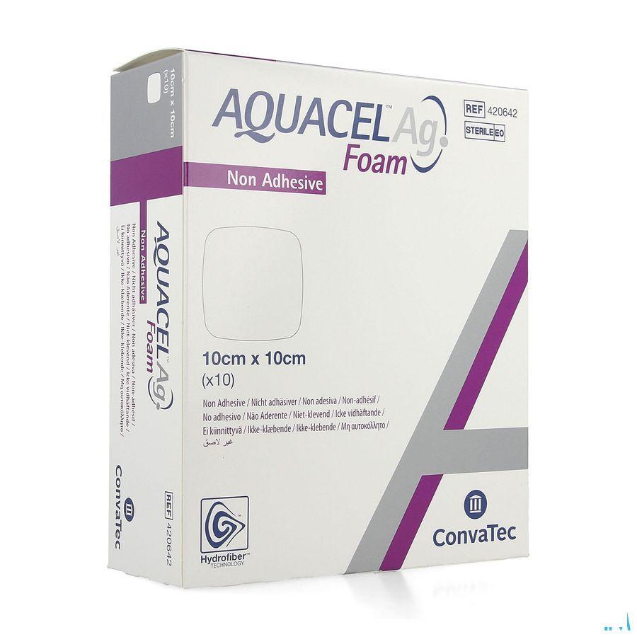Aquacel Ag Foam Non Adhesif 10X10Cm 10