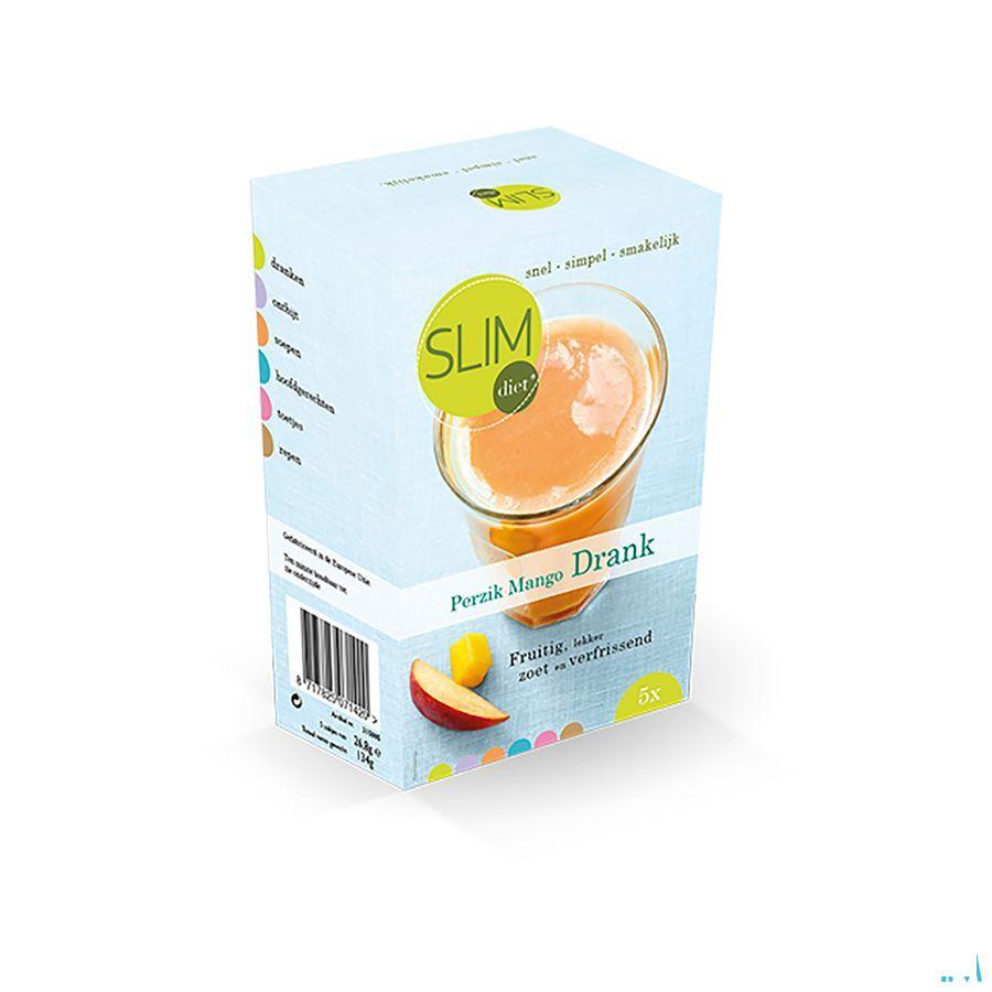 Slimdiet Boisson Peche-mangue Sachets 5x25 gr  -  Slimdiet Bv