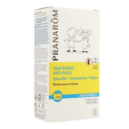 Aromapoux Bio Spray Anti poux 30 ml + shamp.125 ml + peigne  -  Pranarom
