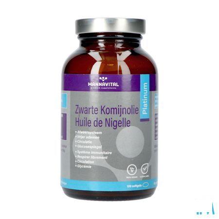 Mannavital Omega 3 Zwarte Komijnolie V-Caps 120