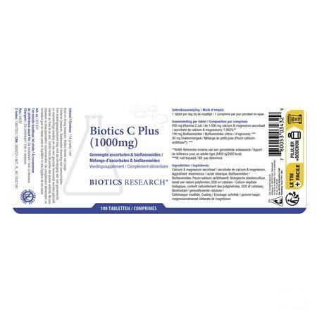 Biotics C Plus (1000mg) 100 comp 100 comprimés  -  Energetica Natura