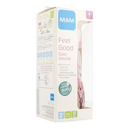 Mam Zuigfles Glas Feel Good 260 ml Meisje