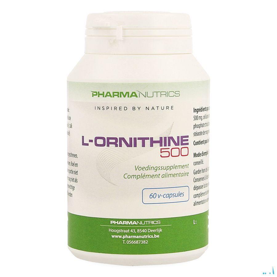 L-Ornithine 500 V-Caps 60 Pharmanutrics  -  Pharmanutrics