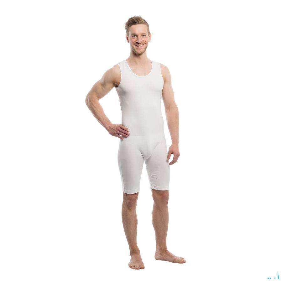 Suprima 4698 Body Sans Manche+Zip Jambe Blanc xxl