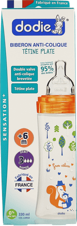 Dodie Biberon Sensation + Orange Foret + 6m 330 ml