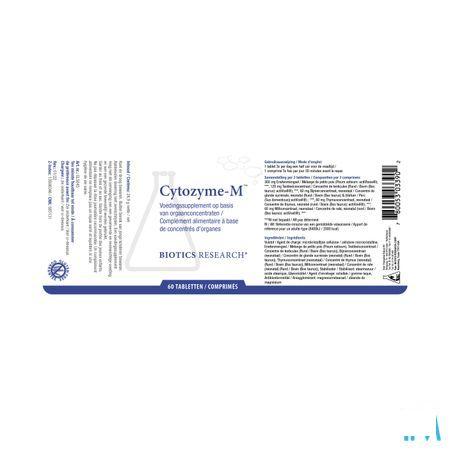 Biotics Cytozyme-M 60 tabletten  -  Energetica Natura