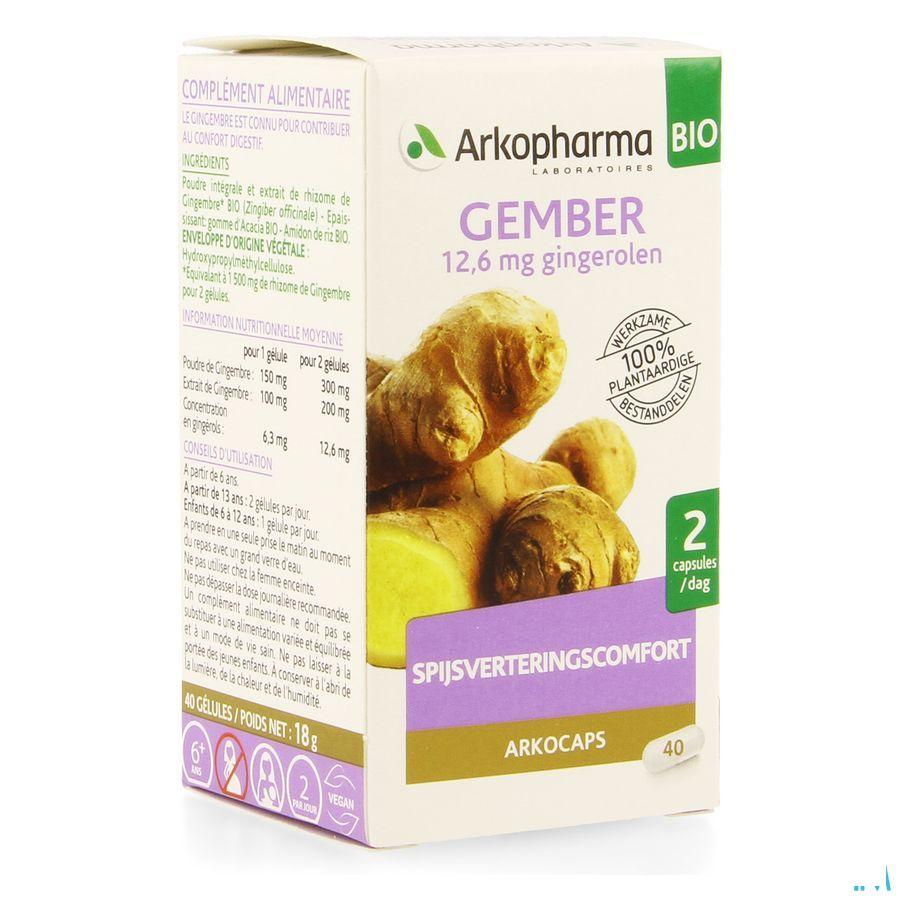 Arkogelules Gingembre Bio Capsule 40  -  Arkopharma