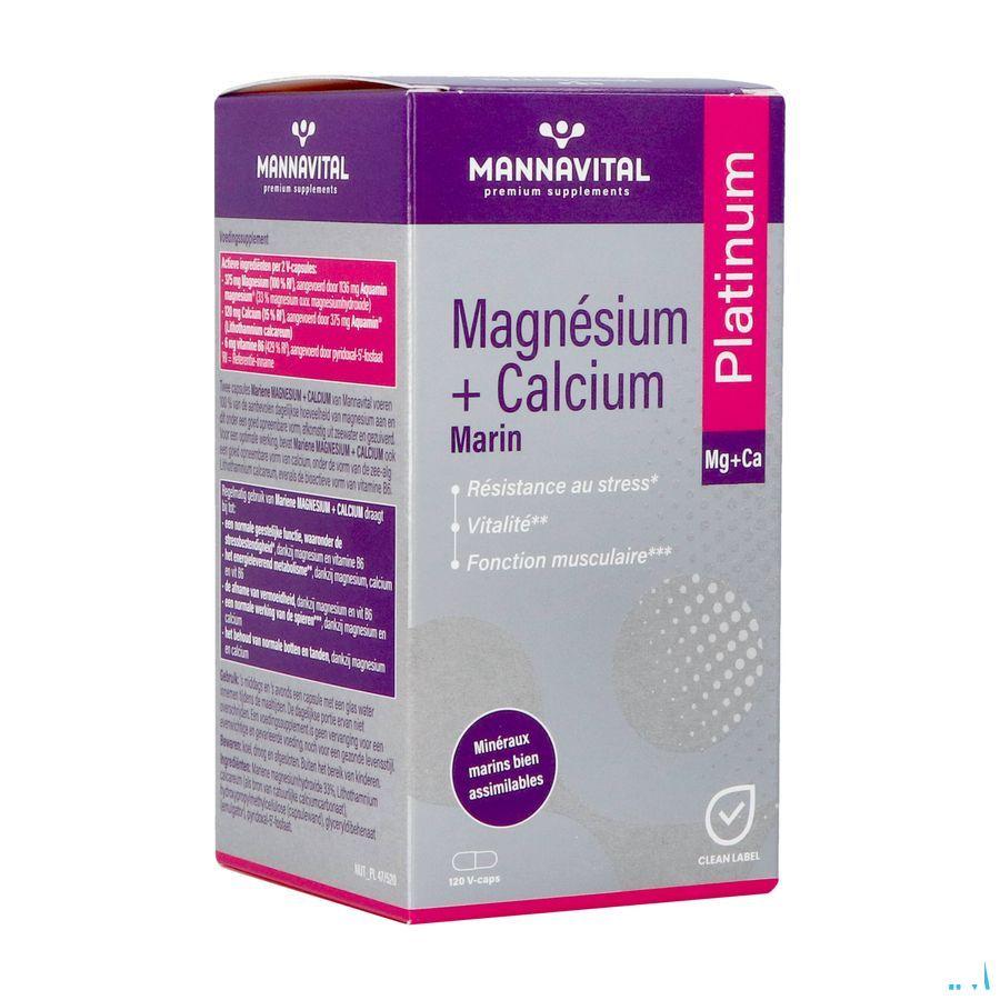 Mannavital Magnesium + Calcium Mariene V-Caps 120